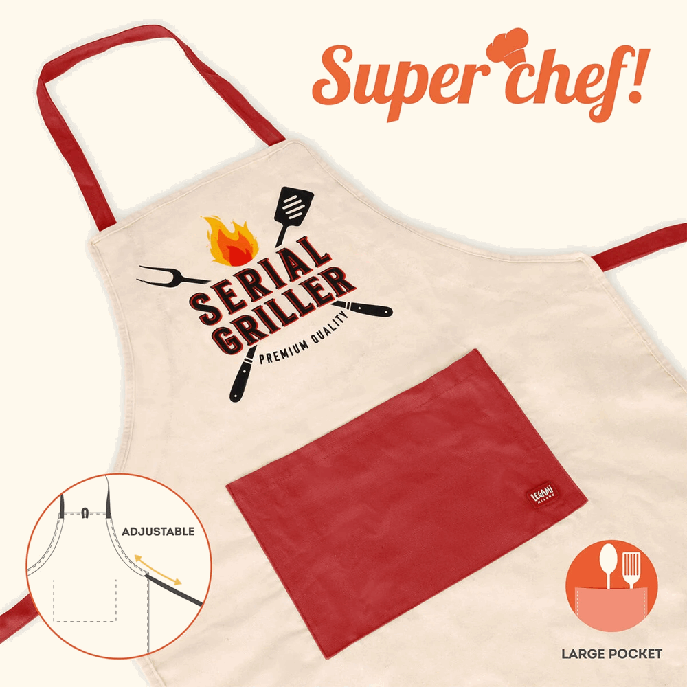 LEGAMI APR0003 SUPER CHEF - APRON - SERIAL GRILLER