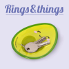 LEGAMI CPL0004 RINGS & THINGS - CERAMIC PLATE - AVOCADO