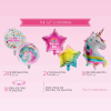 LEGAMI BLN0001 LETS PARTY! - 5 BIRTHDAY PARTY BALLOONS - UNICORN