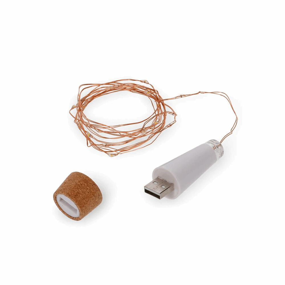 LEGAMI BLU0001 BOTTLE LIGHTS - STRING LIGHTS FOR BOTTLES - USB RECHARGEABLE