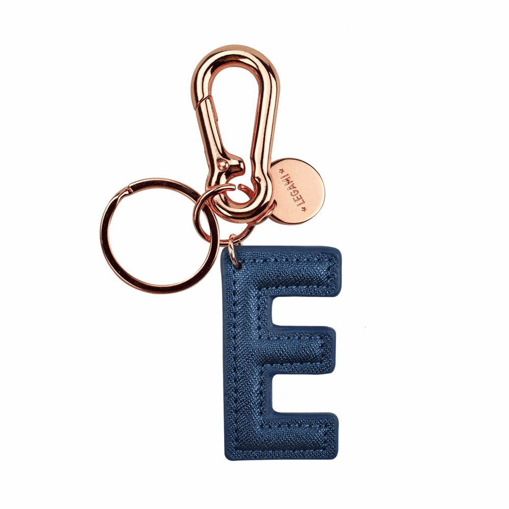 LEGAMI INK0005 MY INITIAL - KEY RING - E - BLUE