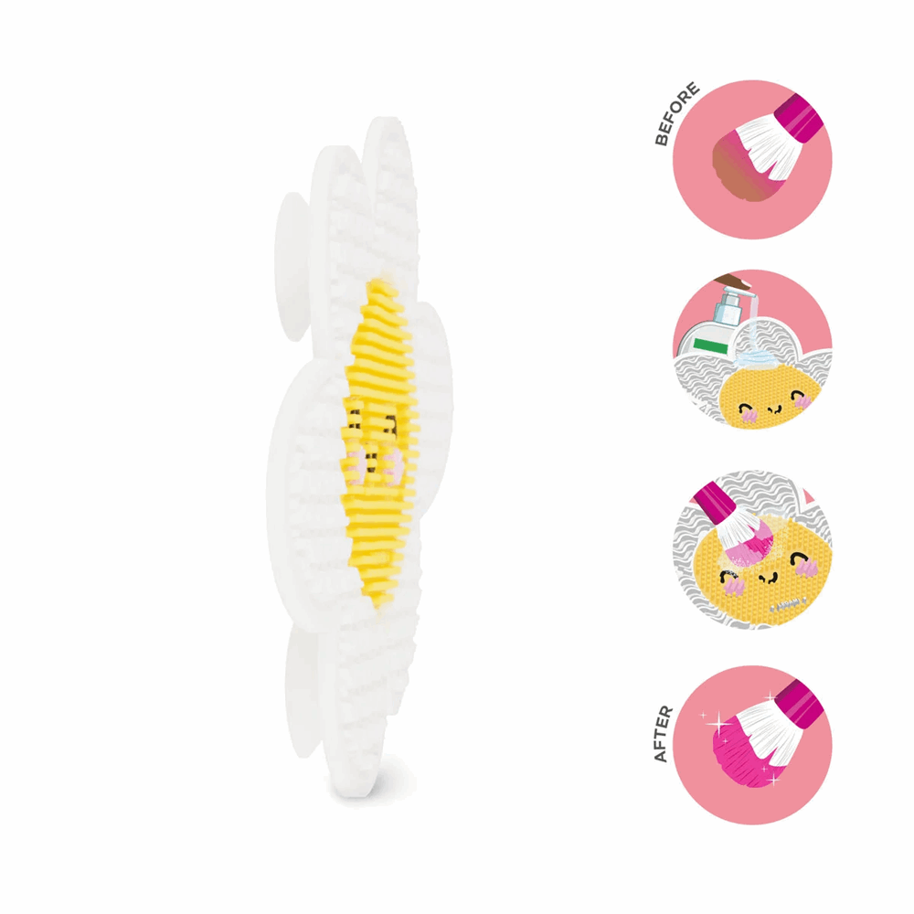 LEGAMI PAD0003 BRUSH IT OFF!- MAKE UP BRUSH CLEANING PAD - DAISY