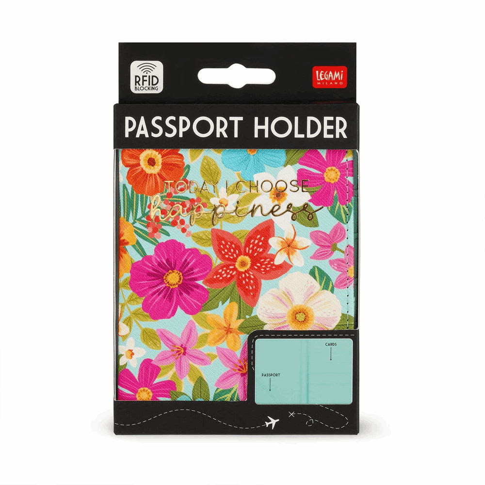 LEGAMI PH0035 PASSPORT HOLDER - FLOWERS