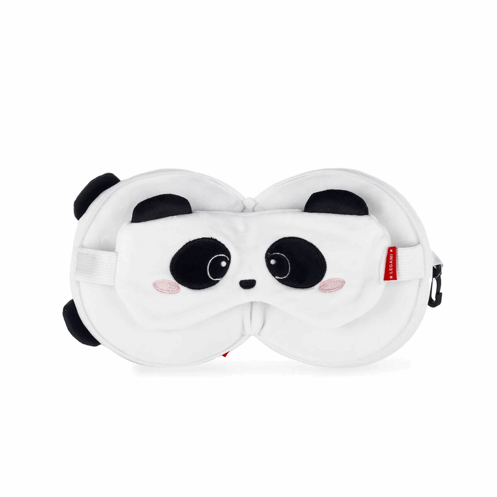 LEGAMI CTP0004 TRAVEL PILLOW WITH EYE MASK - MY TRAVEL BUDDY - PANDA