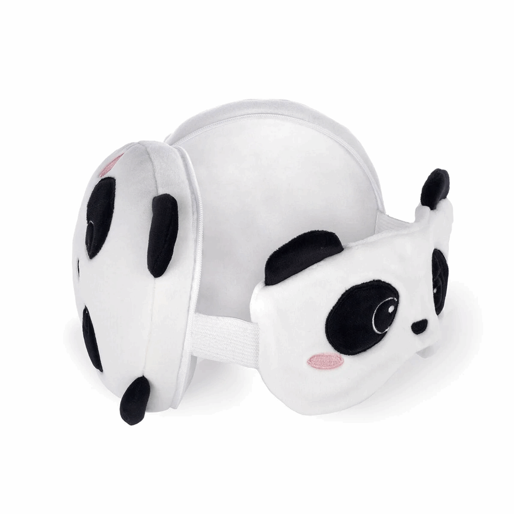 LEGAMI CTP0004 TRAVEL PILLOW WITH EYE MASK - MY TRAVEL BUDDY - PANDA