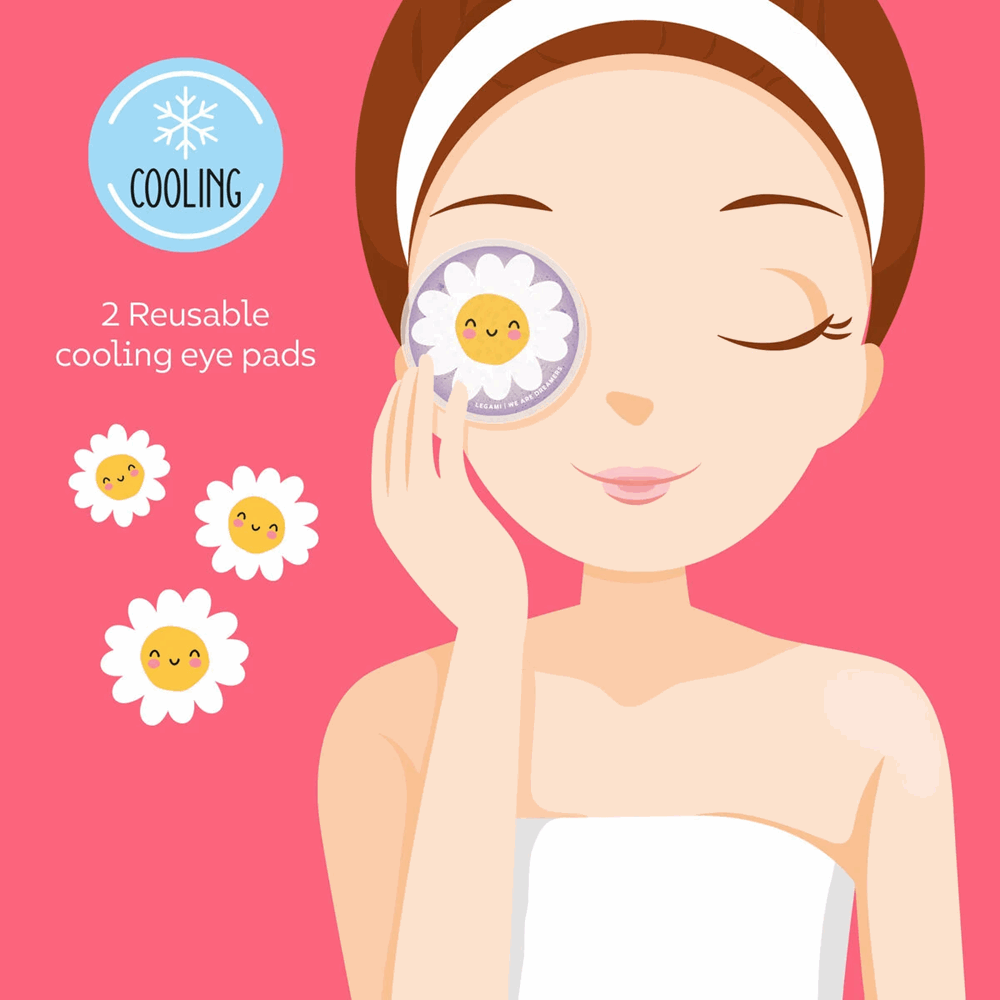 LEGAMI EYPKIT4 CHILL OUT - 2 REUSABLE COOLING EYE PADS - DAISY