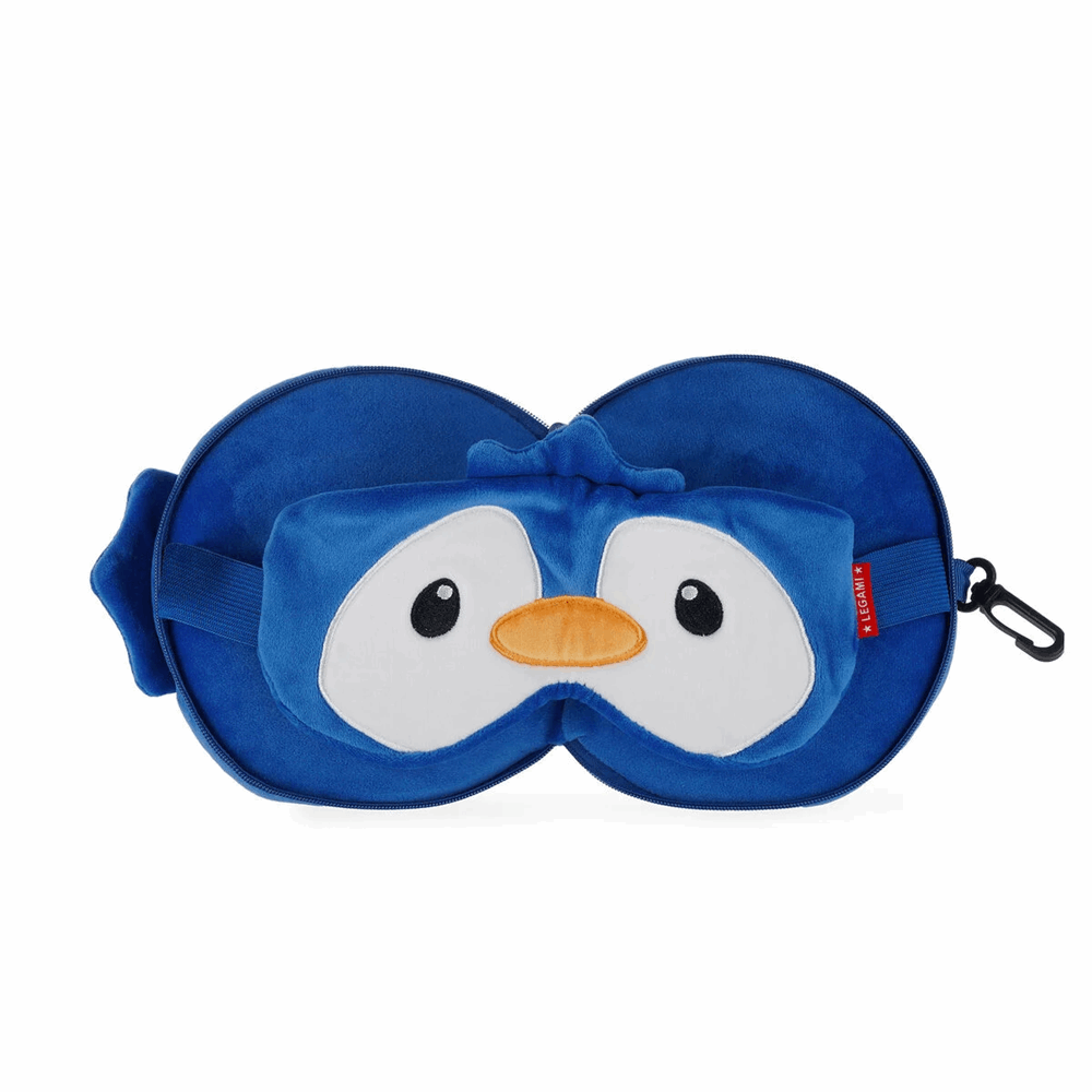 LEGAMI CTP0001 TRAVEL PILLOW WITH EYE MASK - MY TRAVEL BUDDY - PENGUIN