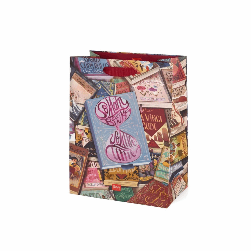 LEGAMI GB0654 GIFT BAG - MEDIUM - BOOK LOVER