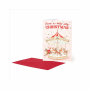 LEGAMI BGNUN0067 LARGE GREETING CARD - SANTA CAROUSEL