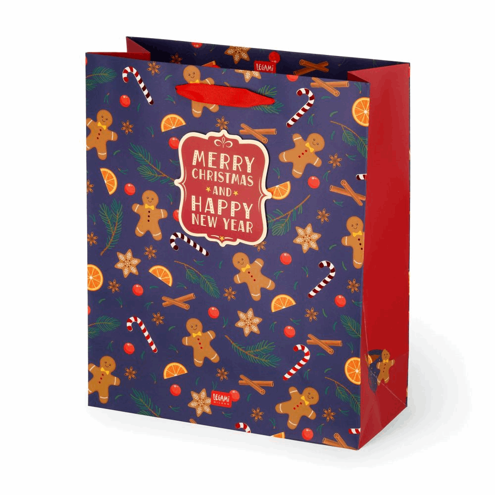 LEGAMI GB0679 GIFT BAG - LARGE - GINGERBREAD