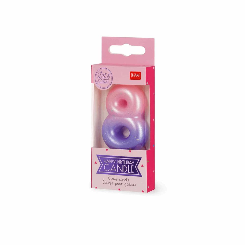 LEGAMI CNU0009 CAKE CANDLE - HAPPY BIRTHDAY CANDLE - PINK - 8