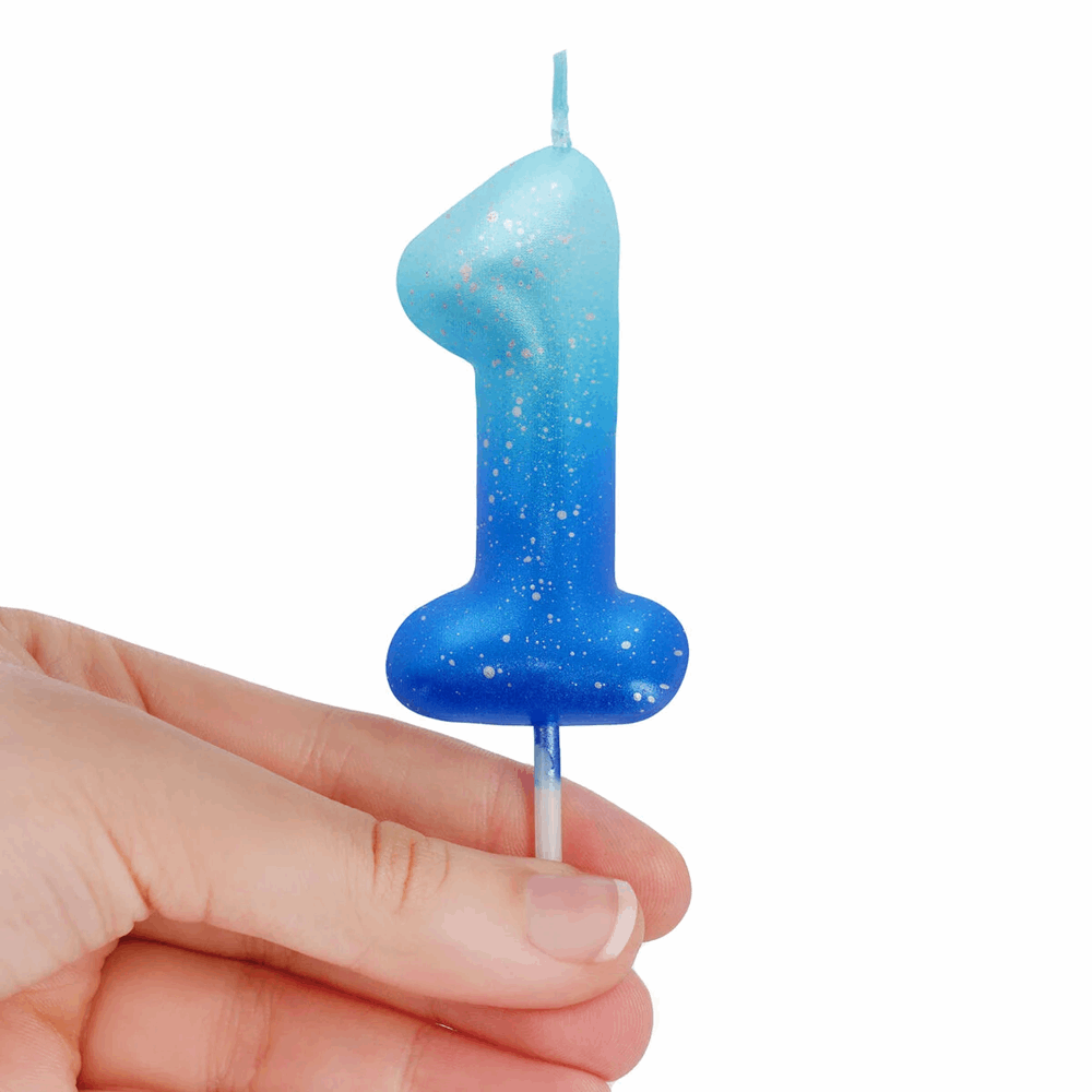 LEGAMI CNU0012 CAKE CANDLE - HAPPY BIRTHDAY CANDLE - BLUE - 1