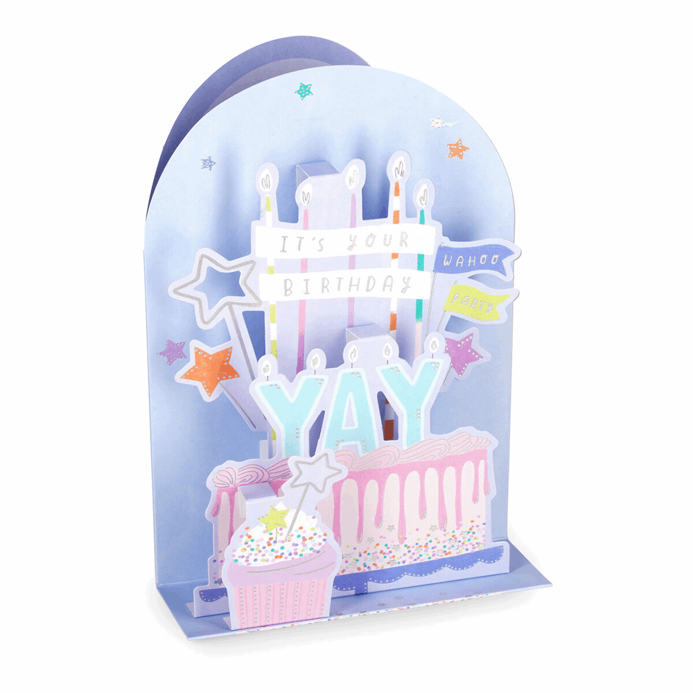 LEGAMI BGPU0001 POP-UP CARD - POP-UP GREETING CARD - BIRTHDAY CAKE
