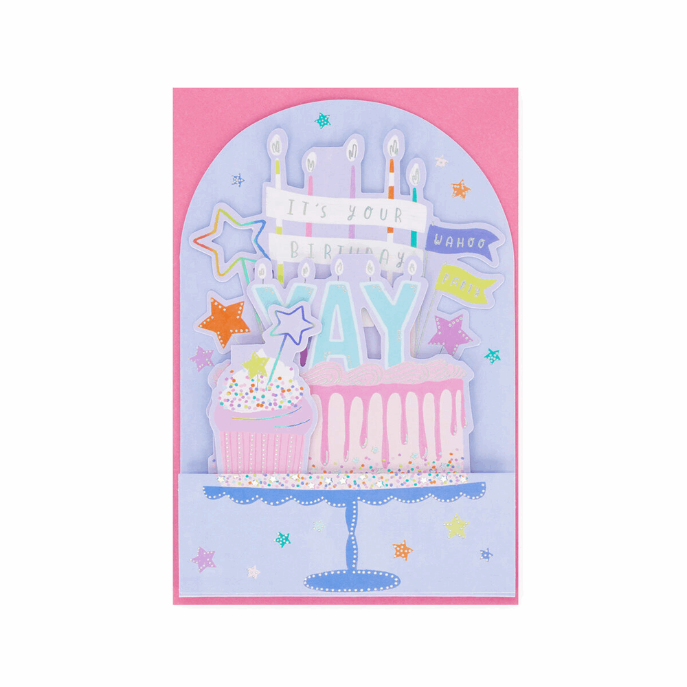 LEGAMI BGPU0001 POP-UP CARD - POP-UP GREETING CARD - BIRTHDAY CAKE
