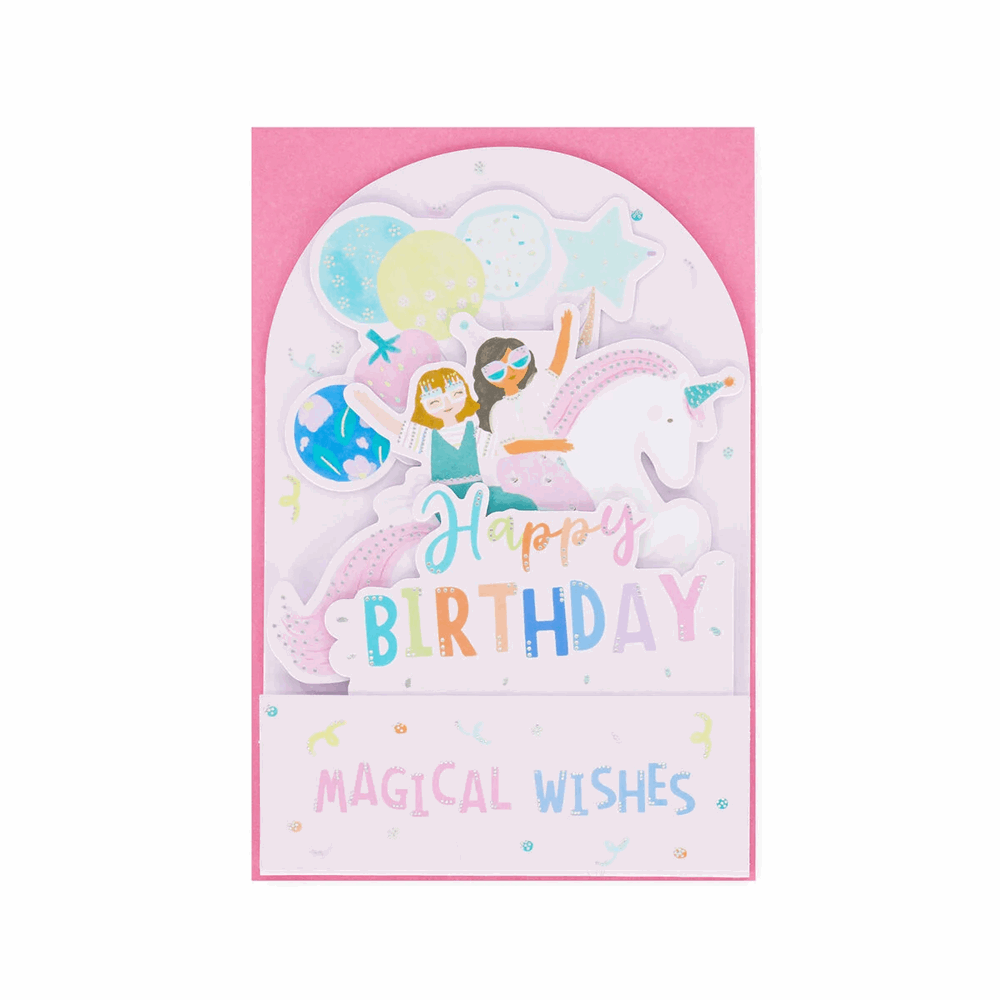LEGAMI BGPU0005 POP-UP CARD - POP-UP GREETING CARD - UNICORN