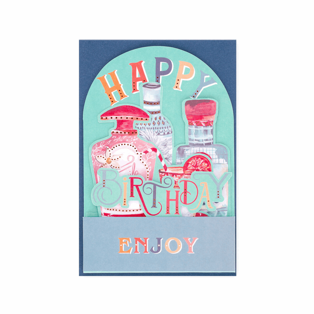LEGAMI BGPU0010 POP-UP CARD - POP-UP GREETING CARD - COCKTAIL