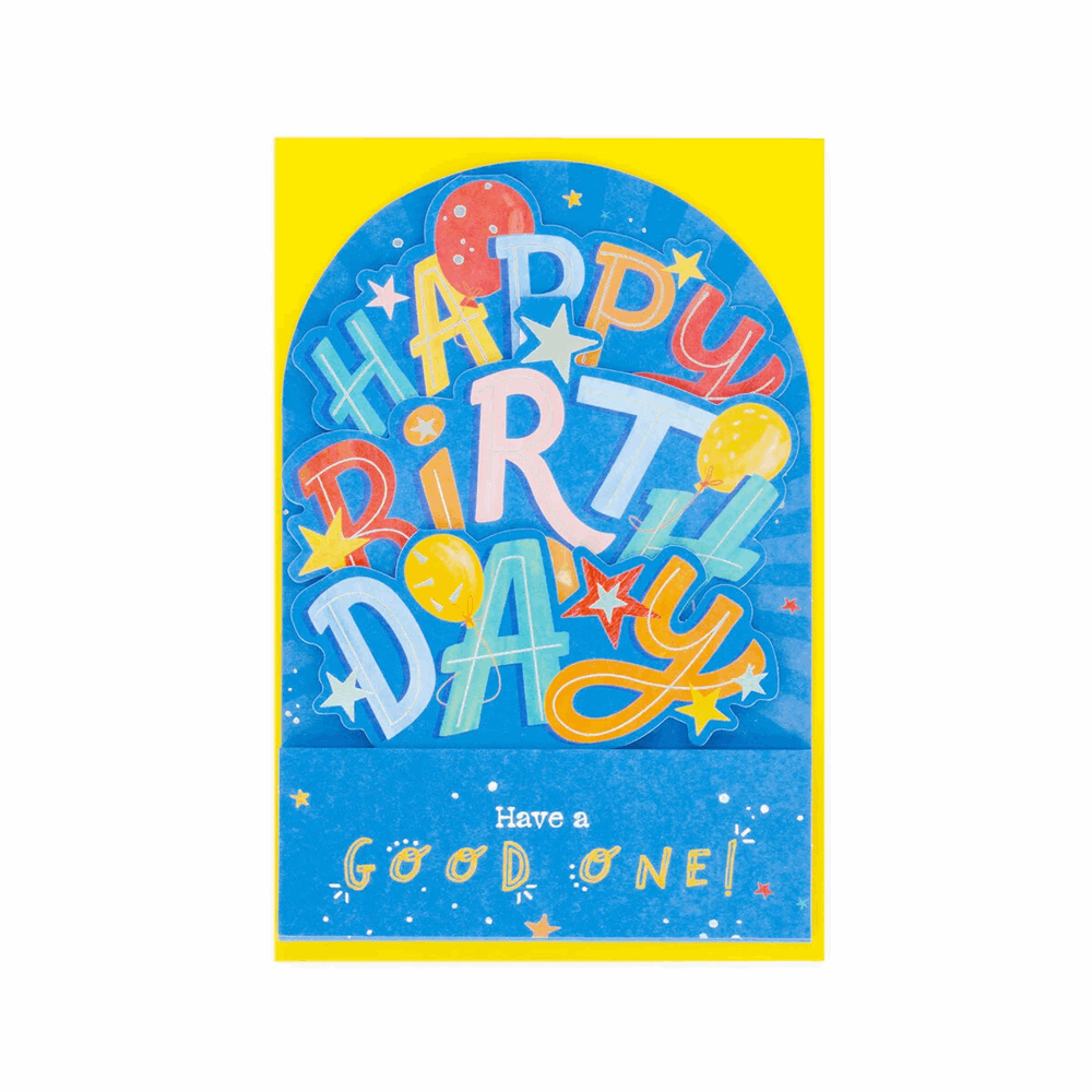 LEGAMI BGPU0012 POP-UP CARD - POP-UP GREETING CARD - HAPPY BIRTHDAY