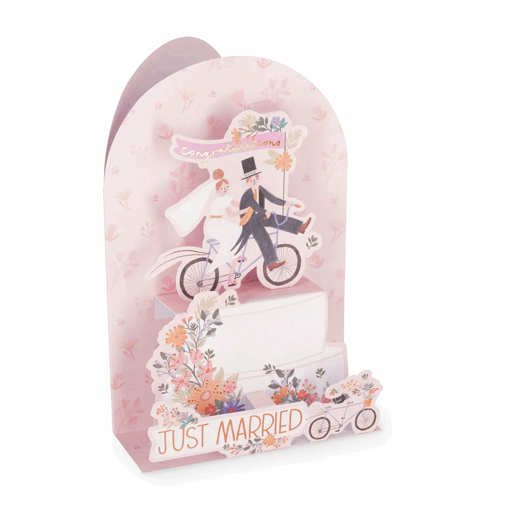 LEGAMI BGPU0023 POP-UP CARD - POP-UP GREETING CARD - WEDDING CAKE