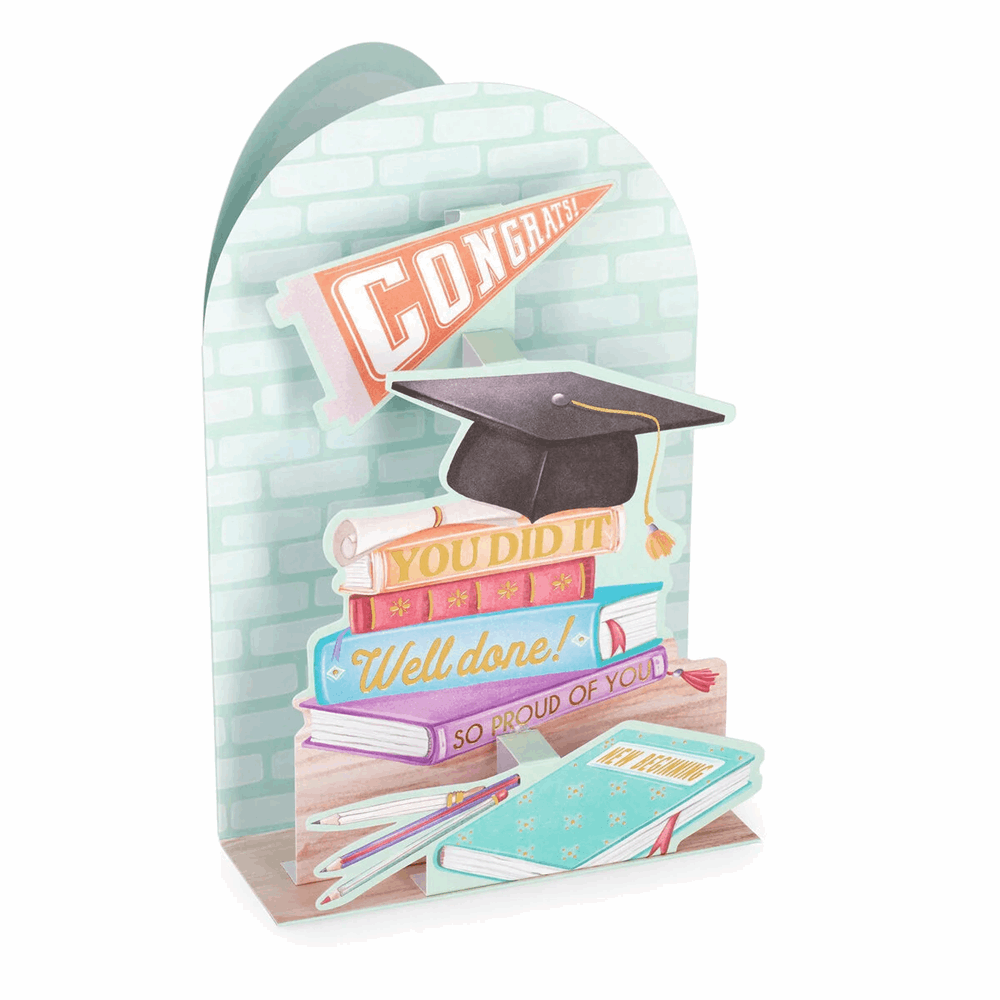 LEGAMI BGPU0025 POP-UP CARD - POP-UP GREETING CARD - GRADUATION BOOKS