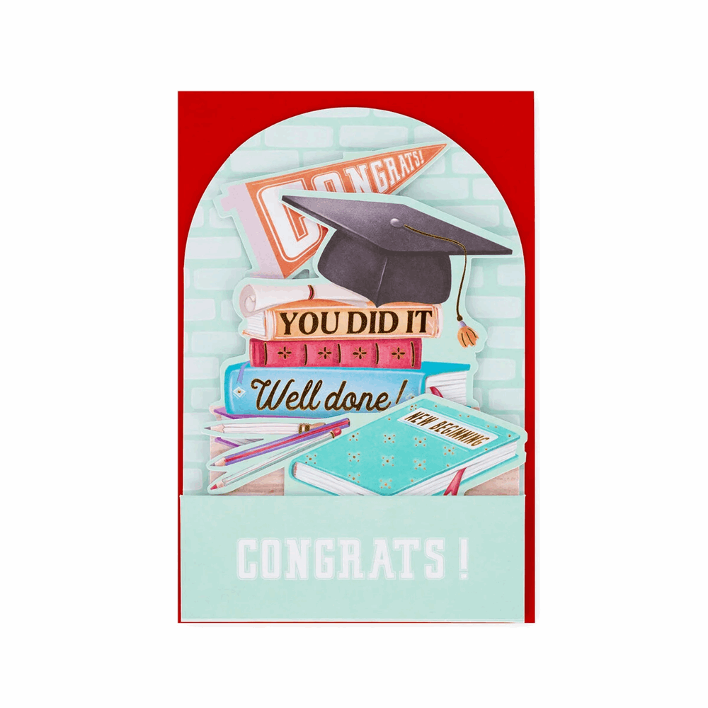 LEGAMI BGPU0025 POP-UP CARD - POP-UP GREETING CARD - GRADUATION BOOKS