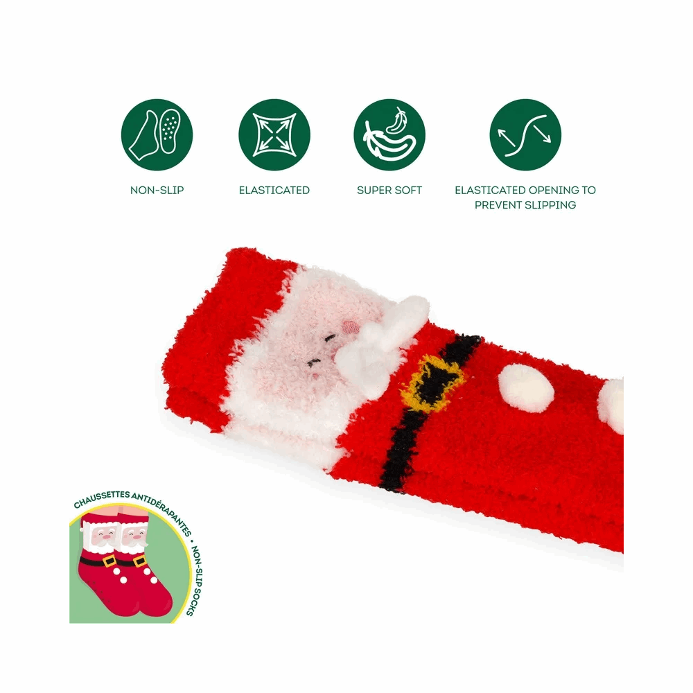 LEGAMI CSXS0001 NON-SLIP SOCKS - ITS A MATCH! - SANTA CLAUS - ADULT