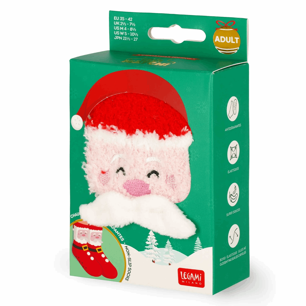 LEGAMI CSXS0001 NON-SLIP SOCKS - ITS A MATCH! - SANTA CLAUS - ADULT
