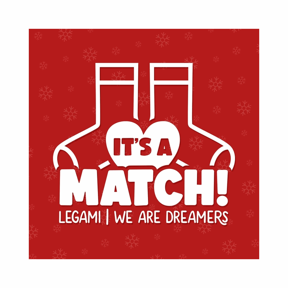 LEGAMI CSXS0001 NON-SLIP SOCKS - ITS A MATCH! - SANTA CLAUS - ADULT