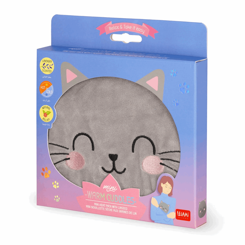LEGAMI MWC0001 HEAT PACK WITH LINSEED - WARM CUDDLES - KITTY