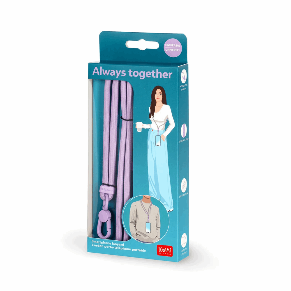 LEGAMI PHL0006 SMARTPHONE LANYARD - ALWAYS TOGETHER - LILAC