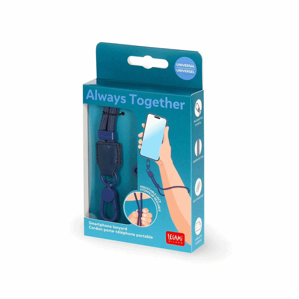 LEGAMI PHWB0001 SMARTPHONE LANYARD - ALWAYS TOGETHER - WRIST - BLUEBERRY