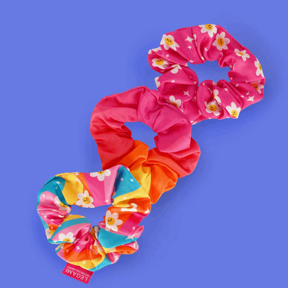 LEGAMI SCRU0003 SET OF 3 HAIR SCRUNCHIES - HAIR WE ARE! - DAISY