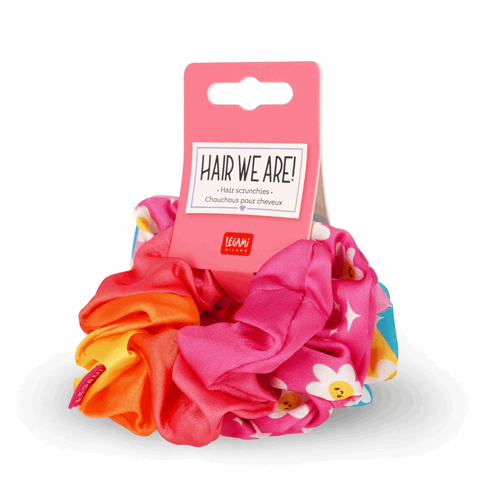 LEGAMI SCRU0003 SET OF 3 HAIR SCRUNCHIES - HAIR WE ARE! - DAISY