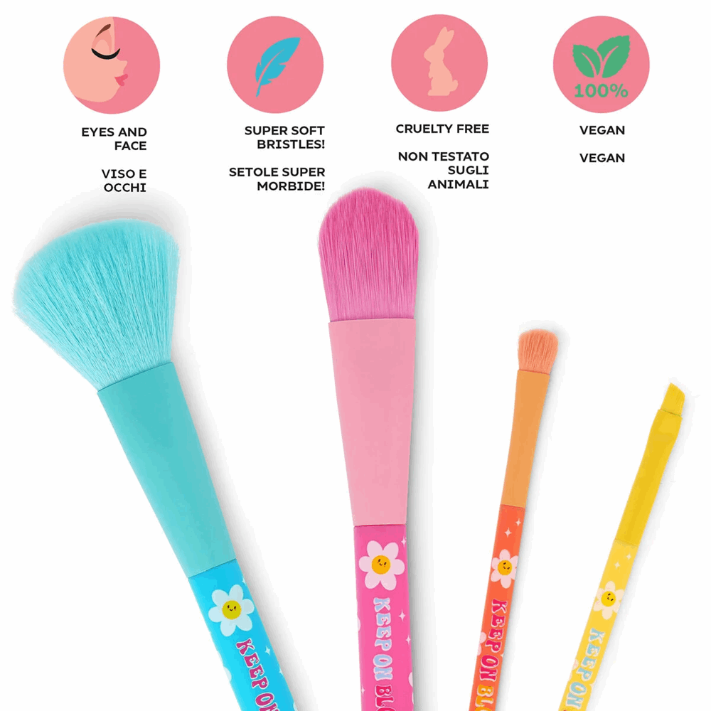 LEGAMI MUBS0004 SET OF 4 MAKEUP BRUSHES - OH MY GLOW! - DAISY