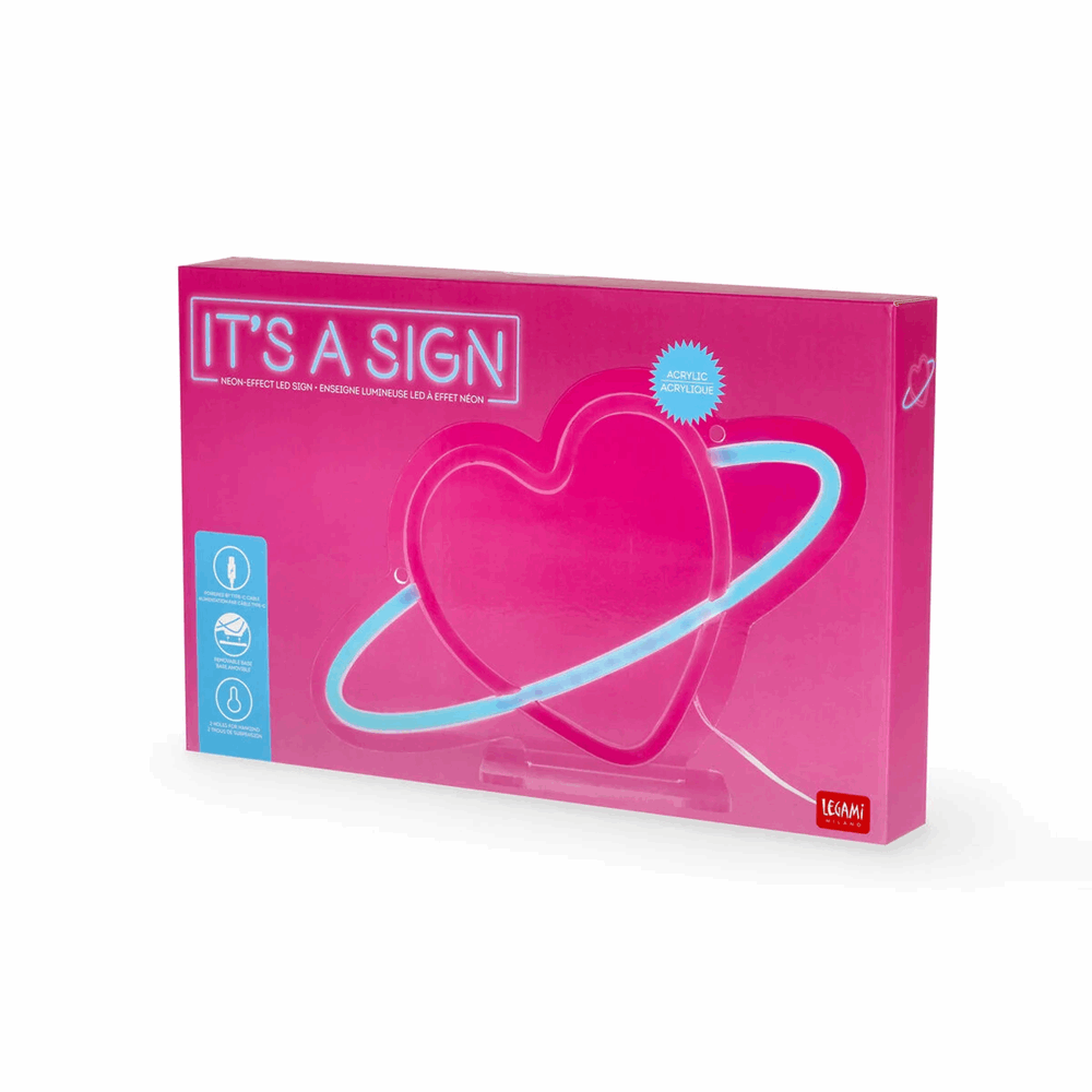 LEGAMI NEL0003 NEON-EFFECT LED SIGN - ITS A SIGN - PLANET HEART