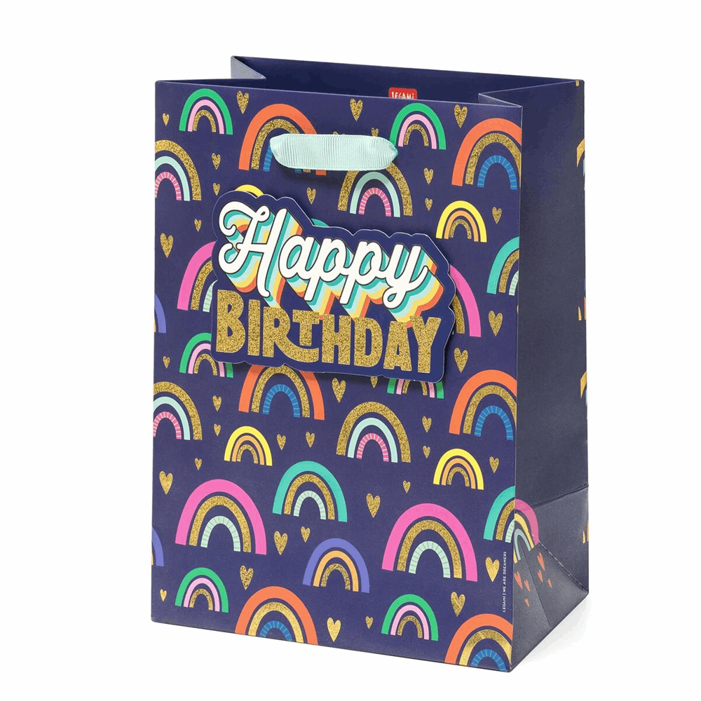 LEGAMI GB0588 GIFT BAG - MEDIUM - HB RAINBOW