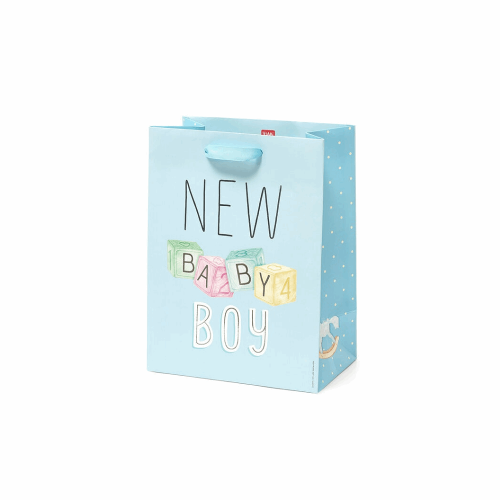 LEGAMI GB0592 GIFT BAG - MEDIUM - NEW BABY BOY