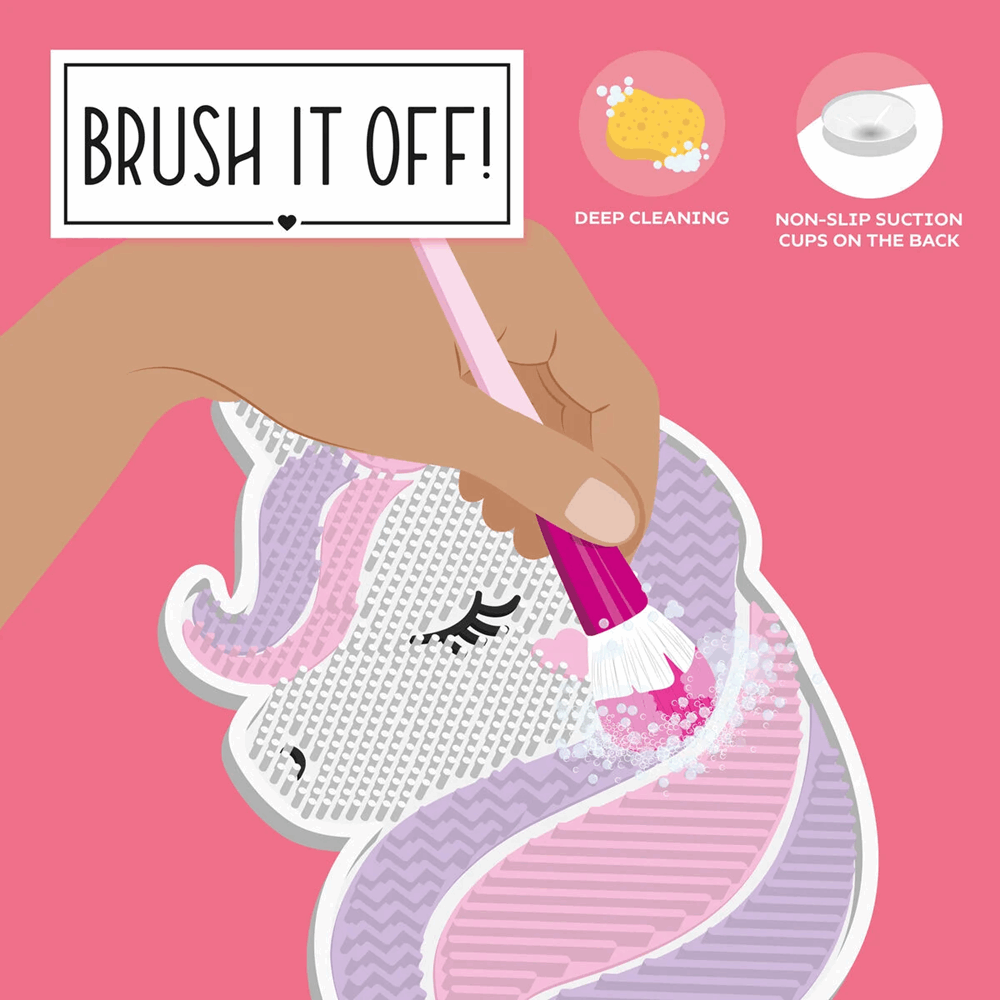 LEGAMI PAD0002 BRUSH IT OFF!- MAKE UP BRUSH CLEANING PAD - UNICORN