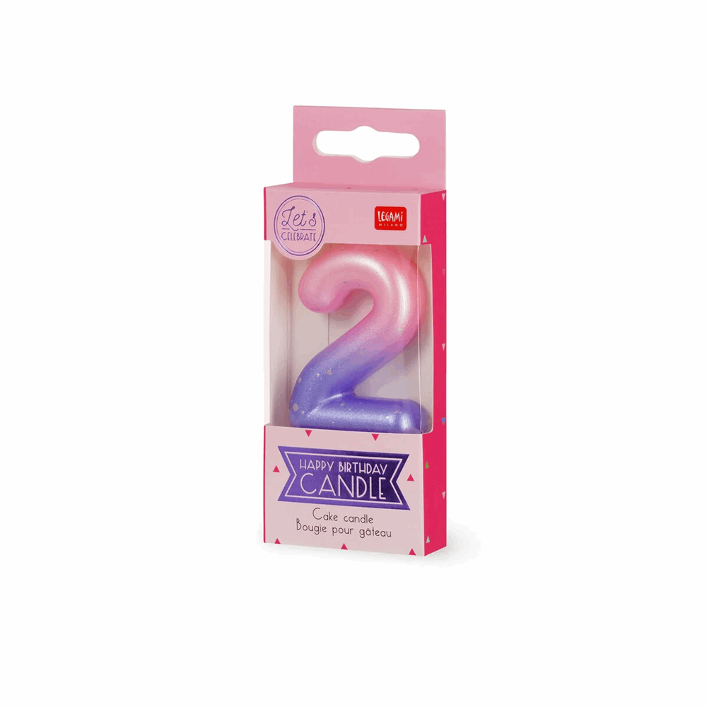 LEGAMI CNU0003 CAKE CANDLE - HAPPY BIRTHDAY CANDLE - PINK - 2