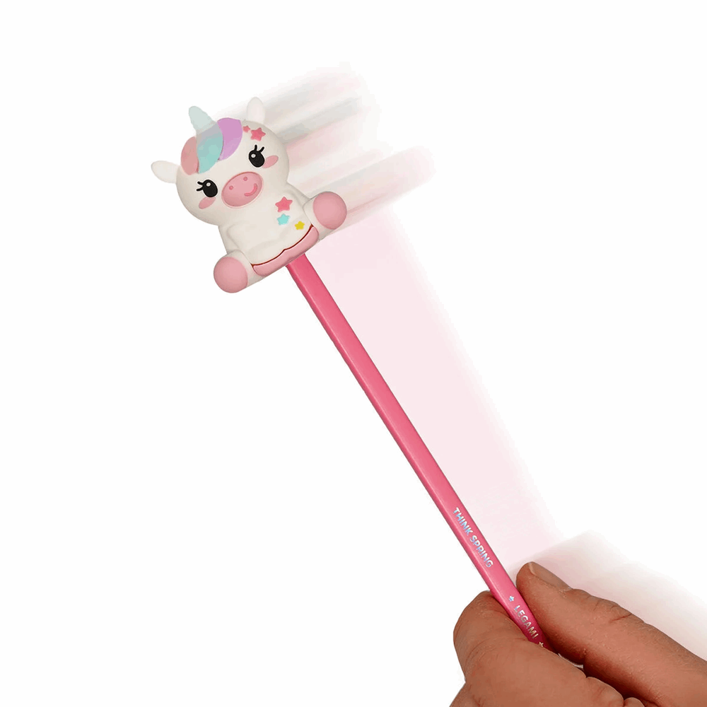 LEGAMI PSL0001 LIGHT-UP PEN. SHARPENER CONT. - SHARPENING IS MAGIC - UNICORN