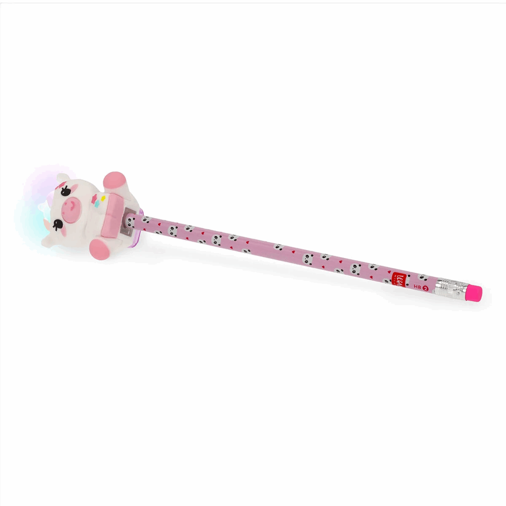 LEGAMI PSL0001 LIGHT-UP PEN. SHARPENER CONT. - SHARPENING IS MAGIC - UNICORN
