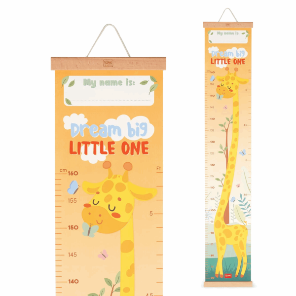 LEGAMI GRC0003 WALL-HANGING HEIGHT CHART - DREAM BIG, LITTLE ONE - GIRAFFE