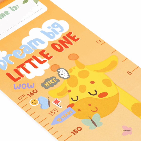 LEGAMI GRC0003 WALL-HANGING HEIGHT CHART - DREAM BIG, LITTLE ONE - GIRAFFE