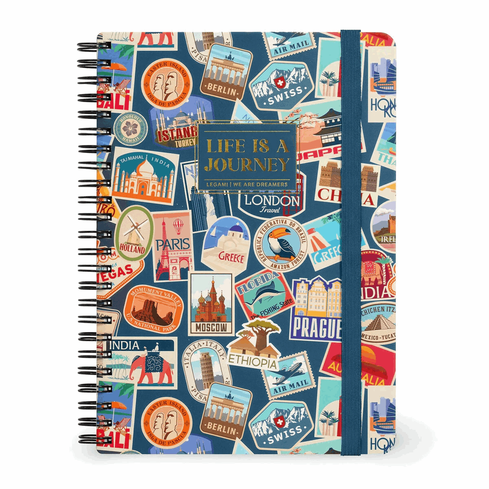 LEGAMI A5NOTS0048 LINED SPIRAL- BOUND NOTEBOOK - ΣΗΜΕΙΩΜΑΤΑΡΙΟ ΡΙΓΕ ΣΠΙΡΑΛ - LARGE - TRAVE