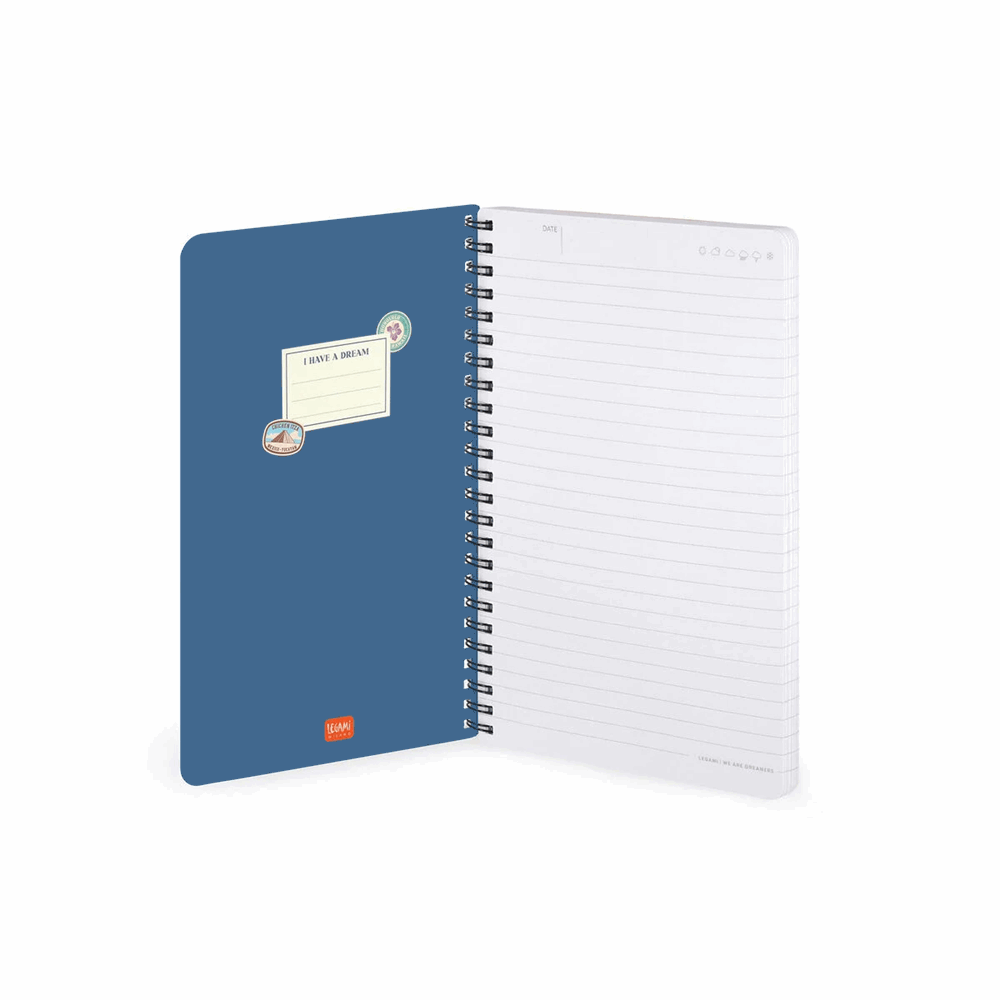 LEGAMI A5NOTS0048 LINED SPIRAL- BOUND NOTEBOOK - ΣΗΜΕΙΩΜΑΤΑΡΙΟ ΡΙΓΕ ΣΠΙΡΑΛ - LARGE - TRAVE