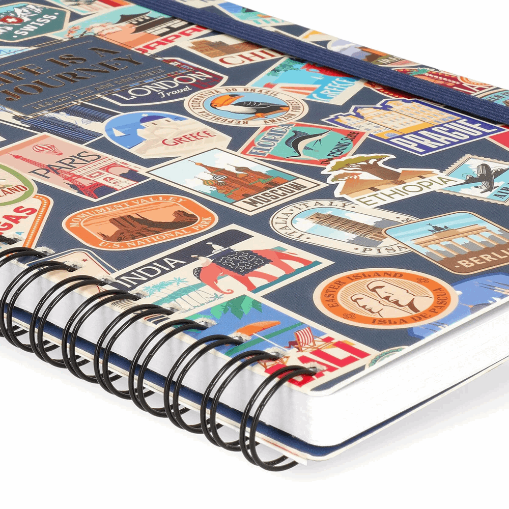 LEGAMI A5NOTS0048 LINED SPIRAL- BOUND NOTEBOOK - ΣΗΜΕΙΩΜΑΤΑΡΙΟ ΡΙΓΕ ΣΠΙΡΑΛ - LARGE - TRAVE