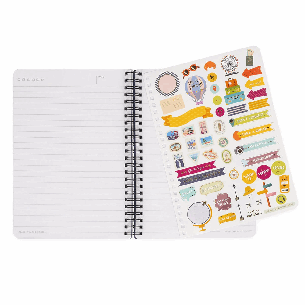 LEGAMI A5NOTS0048 LINED SPIRAL- BOUND NOTEBOOK - ΣΗΜΕΙΩΜΑΤΑΡΙΟ ΡΙΓΕ ΣΠΙΡΑΛ - LARGE - TRAVE