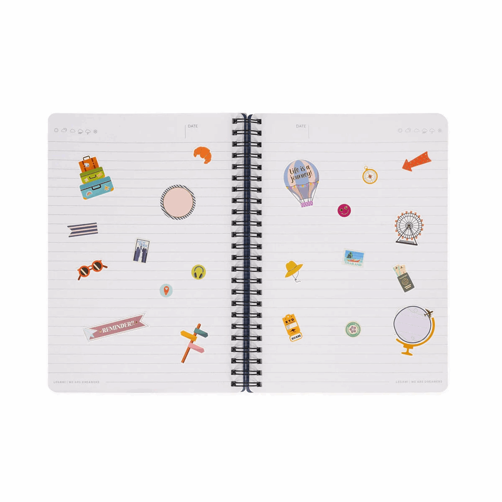 LEGAMI A5NOTS0048 LINED SPIRAL- BOUND NOTEBOOK - ΣΗΜΕΙΩΜΑΤΑΡΙΟ ΡΙΓΕ ΣΠΙΡΑΛ - LARGE - TRAVE