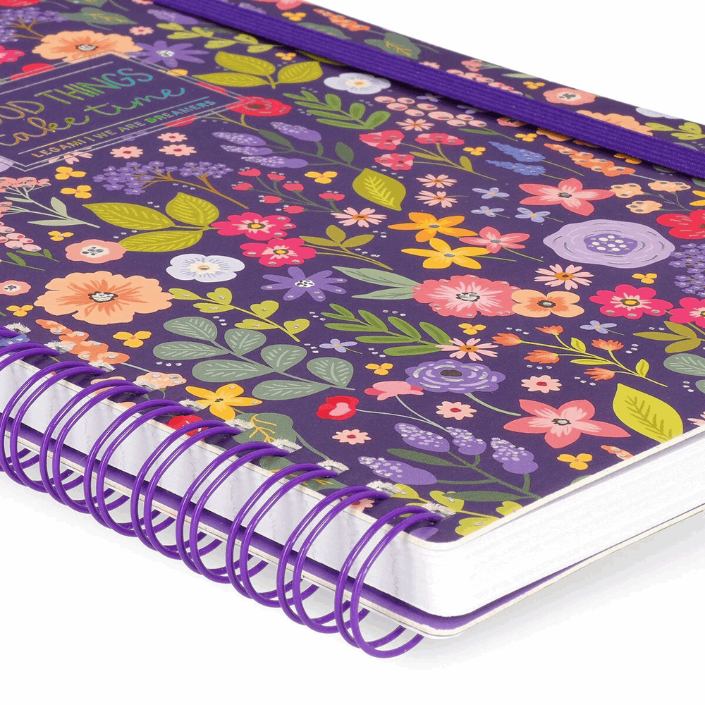 LEGAMI A5NOTS0049 LINED SPIRAL- BOUND NOTEPAD - ΣΗΜΕΙΩΜΑΤΑΡΙΟ ΡΙΓΕ ΣΠΙΡΑΛ - LARGE - FLOWER