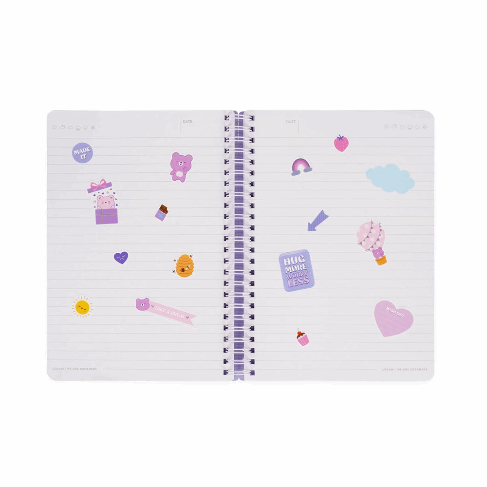LEGAMI A5NOTS0050 LINED SPIRAL- BOUND NOTEPAD - ΣΗΜΕΙΩΜΑΤΑΡΙΟ ΡΙΓΕ ΣΠΙΡΑΛ - LARGE - TEDDY