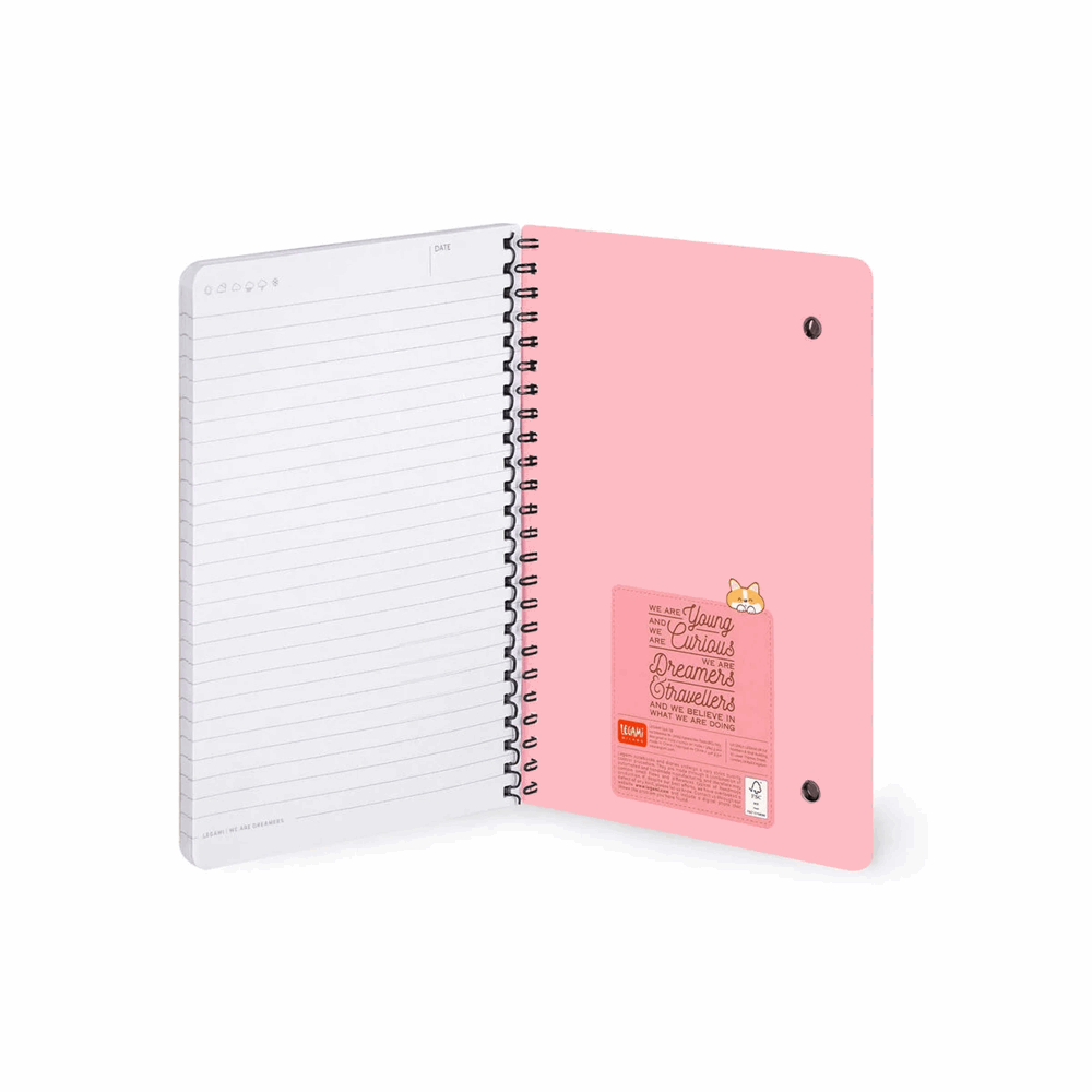 LEGAMI A5NOTS0051 LINED SPIRAL- BOUND NOTEPAD - ΣΗΜΕΙΩΜΑΤΑΡΙΟ ΡΙΓΕ ΣΠΙΡΑΛ - LARGE - TO BE